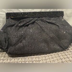 Elegant Dark Gray Sparkle Evening Clutch